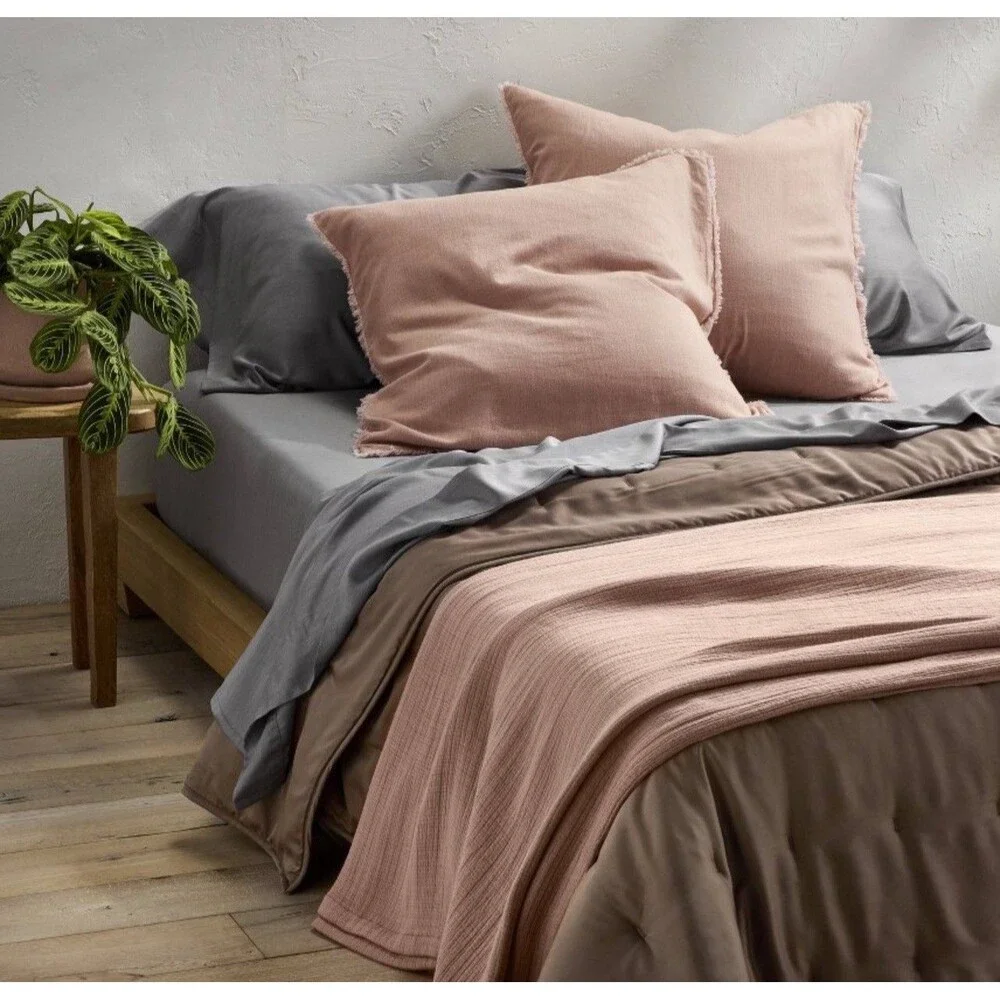 King 400 Thread Count Rayon from Bamboo Sheet Set Dark Gray - NEW